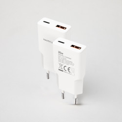 Nanocable 10.10.2022 Cargador USB-C/PD 20W + USB-A/QC 20W, Blanco, Interior, Corriente alterna, 12 V, 3 A, Blanco 2