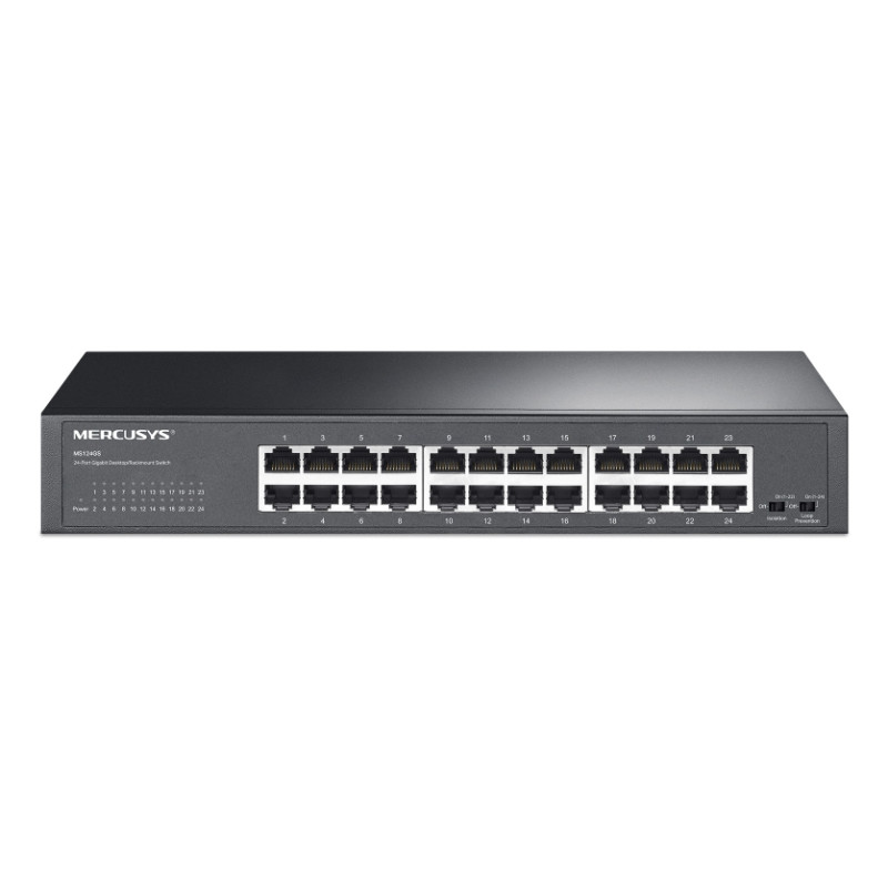Mercusys MS124GS MS124GS, Gigabit Ethernet (10/100/1000), Montaje en rack