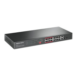 Mercusys MS118CP 16-PORT 10/100MBPS+ 2-PORT GB RCK 16-PORT POE+, No administrado, Fast Ethernet (10/100), Energía sobre 2