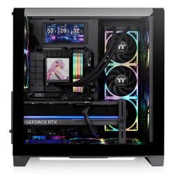 Thermaltake CA-11F-00M1WN-00 View 390 Air, Midi Tower, PC, Negro, ATX, micro ATX, Mini-ITX, SPCC, Vidrio templado, Juego 2