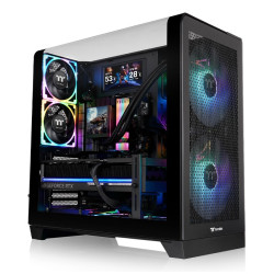 Thermaltake CA-11F-00M1WN-00 View 390 Air, Midi Tower, PC, Negro, ATX, micro ATX, Mini-ITX, SPCC, Vidrio templado, Juego