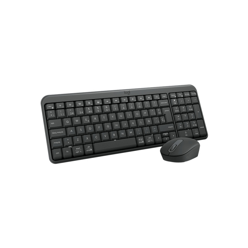 Logitech 920-013543 MK250 Compact Bluetooth Wireless Combo, Inalámbrico, RF Wireless + Bluetooth, QWERTY, Grafito, Ratón
