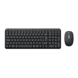 Logitech 920-013543 MK250 Compact Bluetooth Wireless Combo, Inalámbrico, RF Wireless + Bluetooth, QWERTY, Grafito, Ratón