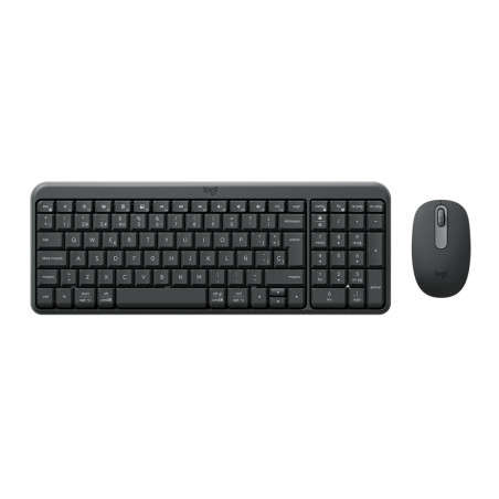 Logitech 920-013543 MK250 Compact Bluetooth Wireless Combo, Inalámbrico, RF Wireless + Bluetooth, QWERTY, Grafito, Ratón
