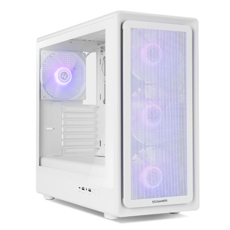 NOX NXHUMMERAEROWH Hummer NXHUMMERAEROWH, Midi Tower, PC, Blanco, ATX, ITX, micro ATX, Acero inoxidable, Vidrio templado,