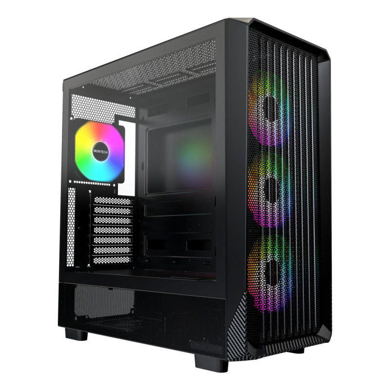 Montech X5 (B) X5, Midi Tower, PC, Negro, ATX, EATX, micro ATX, Mini-ITX, SSI CEB, Juego, Multi