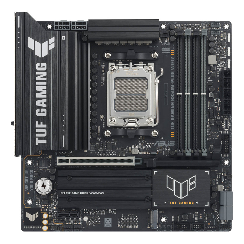 ASUS 90MB1MU0-M0EAY0 TUF GAMING B850M-PLUS WIFI7, AMD, Zócalo AM5, AMD Ryzen 7000 Series, AMD Ryzen 8000 Series, AMD Ryzen
