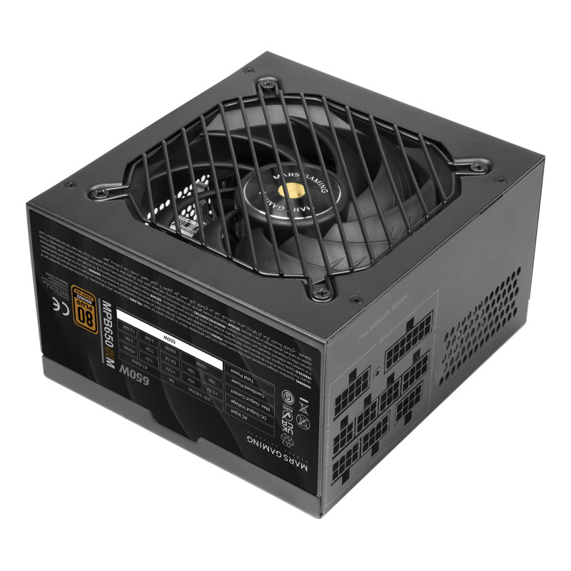 Mars Gaming MPB650SIM MPB650SIM, 650 W, 200 - 240 V, 47 - 63 Hz, 5 A, Activo, 100 W