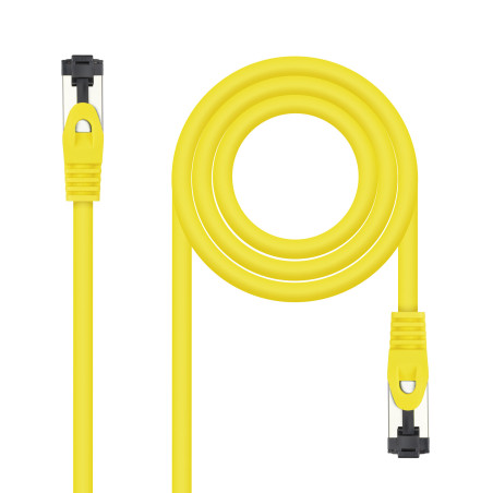 Nanocable 10.20.2002-Y Cable de Red Latiguillo Cat.8.1 2GHz LSZH SSTP AWG26, Amarillo, 2 m, 2 m, Cat8.1, S/FTP (S-STP), RJ-45,