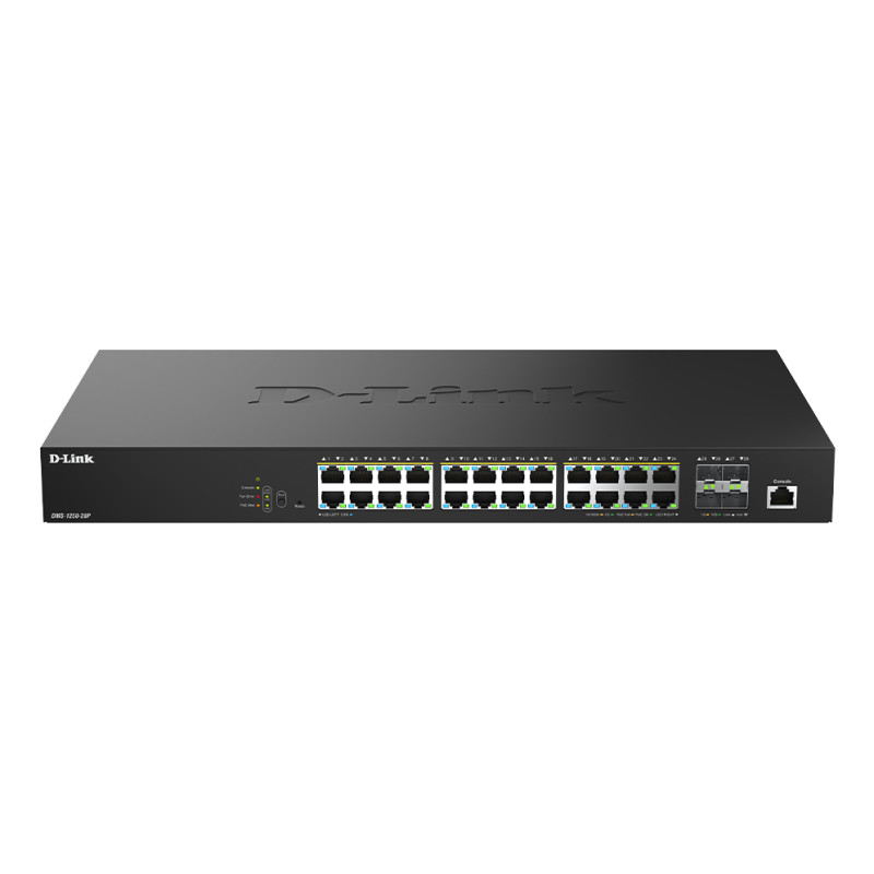 D-Link DMS-1250-28P/E DMS-1250-28P/E, Gestionado, L2, 2.5G Ethernet (100/1000/2500), Energía sobre Ethernet (PoE), Montaje en