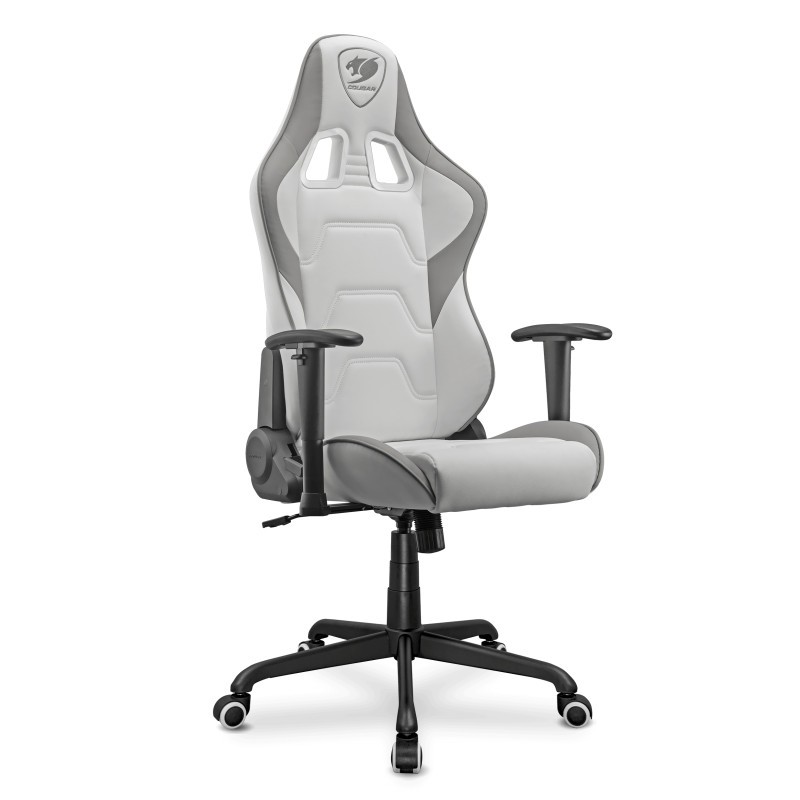 COUGAR 3MELIWHB.0001 CGR-ELI-WHB, Silla para videojuegos universal, 120 kg, Asiento acolchado, Respaldo acolchado, Negro, Acero