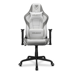 COUGAR 3MELIWHB.0001 CGR-ELI-WHB, Silla para videojuegos universal, 120 kg, Asiento acolchado, Respaldo acolchado, Negro, Acero