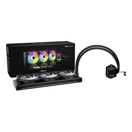be quiet! BW031EU PURE LOOP 3 LX, Sistema de refrigeración líquida todo en uno, 12 cm, 105,1 m³/h, Negro