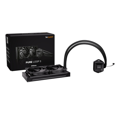 be quiet! BW027EU PURE LOOP 3, Sistema de refrigeración líquida todo en uno, 12 cm, 101,2 m³/h, Negro
