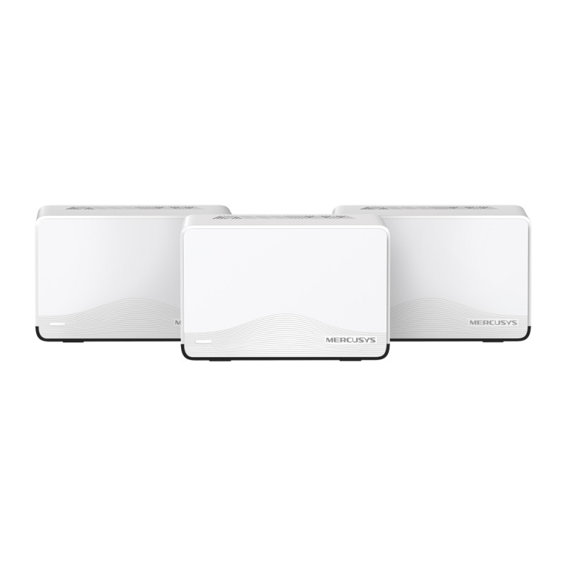 Mercusys HALO H27BE(3-PACK) HALO H27BE, Blanco, Interno, Sistema de malla, 30 dBmW, Doble banda (2,4 GHz / 5 GHz), Wi-Fi 6