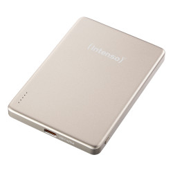Intenso 7344021 MW5000 Batería Externa Magnética 5000 mAh – Compatible con MagSafe, Carga Inalámbrica 15W, USB-C PD 20W,