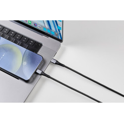 Intenso 7901000 Cable de carga/datos USB-C C315C, 1,5 m, carga rápida hasta 60 vatios, negro, USB C, USB C 2