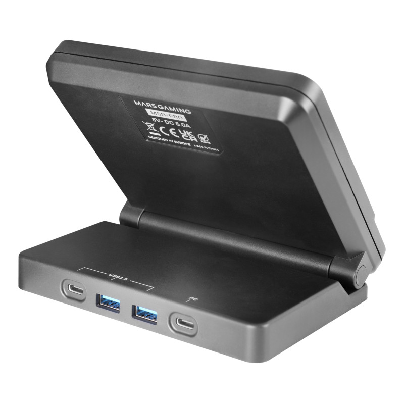 Mars Gaming MSDPRO MS-DPRO, Negro, 10 botones, Giratorio, Tocar, Caja, 137 mm, 124 mm