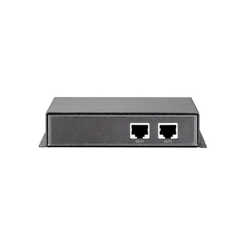 LevelOne POR-0202 Repetidor PoE, 2 puertos, Cascade, 802.3at PoE+, Repetidor de red, 100 m, 10/100Base-T(X), IEEE 802.3, IEEE