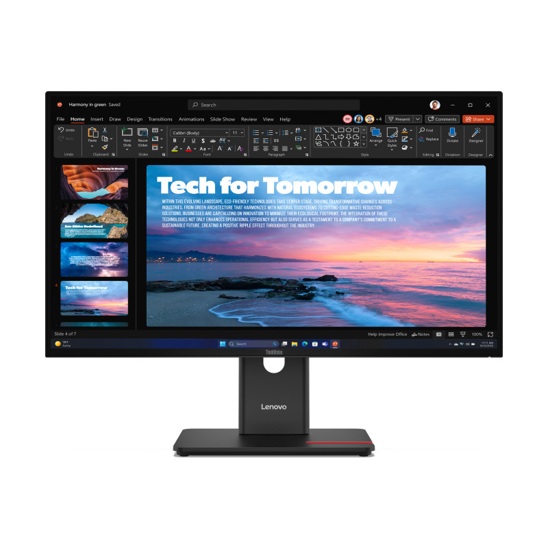 Lenovo 64AAGAT2EU ThinkVision T27QD-40 Monitor, 68,6 cm (27"), 2560 x 1440 Pixeles, Wide Quad HD, LED, 6 ms, Negro