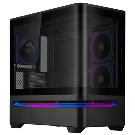 ASUS 90DC00P0-B19000 PRIME AP202 ARGB, Midi Tower, PC, Negro, micro ATX, Mini-ITX, Metal, Juego