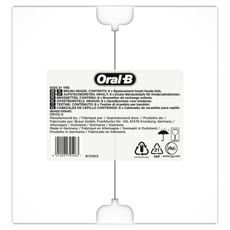 Oral-B 81748472 Kids 81748472, 8 pieza(s), Multicolor, Extrasuave, Frozen, 3 año(s), Polonia