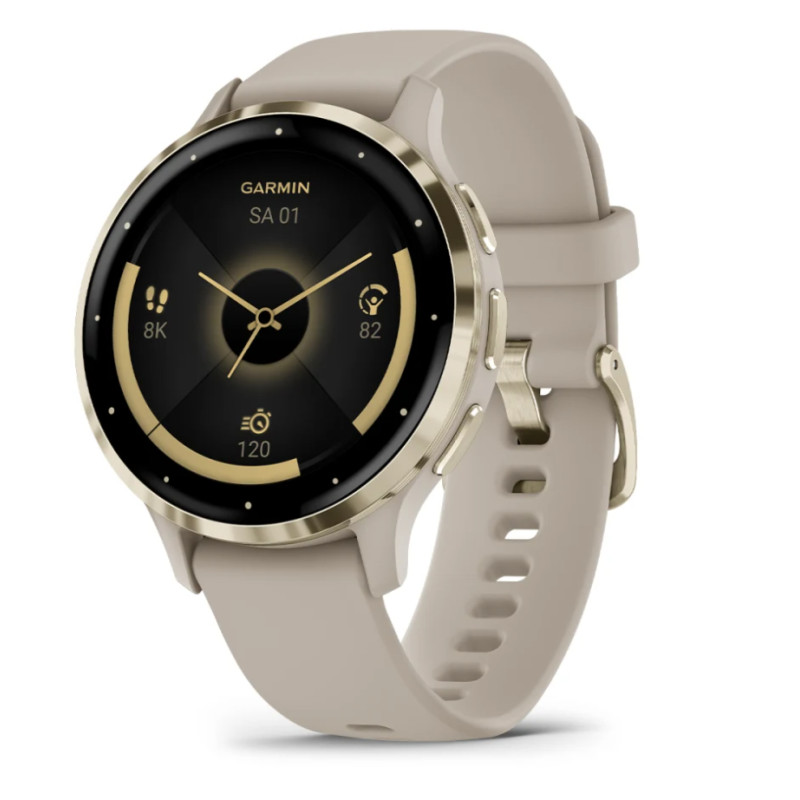 Garmin 010-02785-02 Venu 3S, 3,05 cm (1.2"), AMOLED, Pantalla táctil, Wifi, GPS (satélite), 40 g