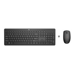 HP 18H24AA Combo de teclado y ratón inalámbricos 230, De tamaño completo, Inalámbrico, RF inalámbrico, Interruptor de