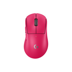 Logitech G 910-007373 PRO X SUPERLIGHT 2 DEX, mano derecha, Óptico, RF inalámbrico, 44000 DPI, 0,25 ms, Magenta