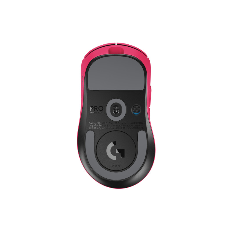 Logitech G 910-007373 PRO X SUPERLIGHT 2 DEX, mano derecha, Óptico, RF inalámbrico, 44000 DPI, 0,25 ms, Magenta