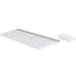 Logitech 920-009205 920-009205, Completo (100%), Inalámbrico, RF inalámbrico, QWERTY, Blanco, Ratón incluido 2