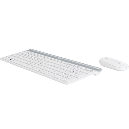 Logitech 920-009205 920-009205, Completo (100%), Inalámbrico, RF inalámbrico, QWERTY, Blanco, Ratón incluido