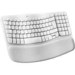 Logitech 920-012404 Wave Keys for Mac, Completo (100%), Inalámbrico, Bluetooth, Interruptor de membrana, QWERTZ, Blanco 2