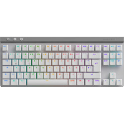 Logitech G 920-012543 G515 LIGHTSPEED TKL, Inalámbrico, RF Wireless + Bluetooth, Interruptor mecánico, QWERTZ, LED RGB, Blanco