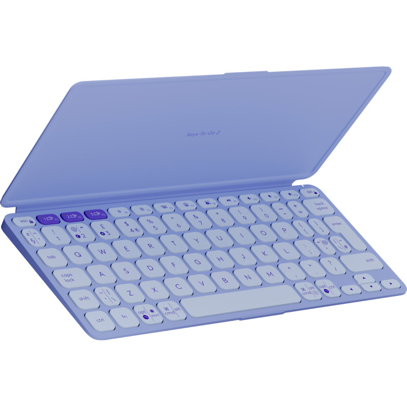 Logitech 920-012986 920-012986, QWERTY, Internacional de EE.UU., Switch de tecla de tijera, 1,8 cm, 1 mm, Lila