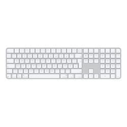 Apple MXK73D/A Magic, Inalámbrico y alámbrico, USB + Bluetooth, QWERTZ, Blanco
