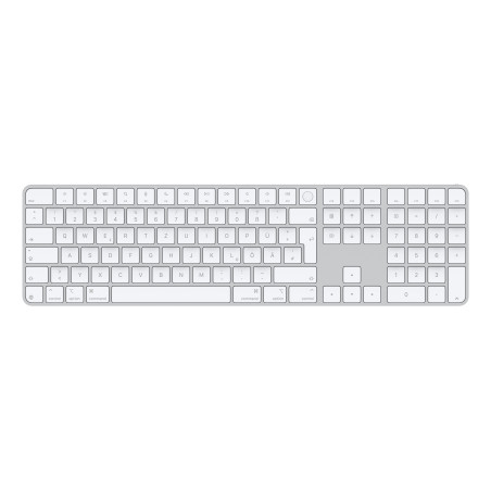 Apple MXK73D/A Magic, Inalámbrico y alámbrico, USB + Bluetooth, QWERTZ, Blanco