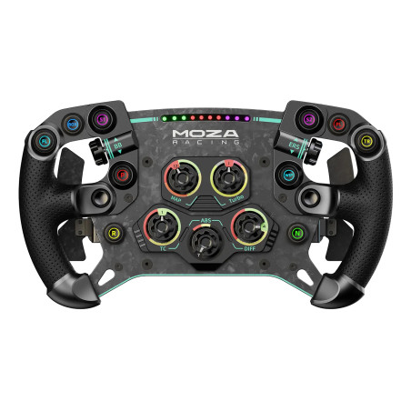 Moza Racing RS056 RS056, Volante, Inalámbrico y alámbrico, Negro, Carbon Fibre Reinforced Polymer (CFRP), Fibra de carbono,
