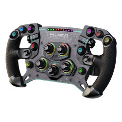Moza Racing RS056 RS056, Volante, Inalámbrico y alámbrico, Negro, Carbon Fibre Reinforced Polymer (CFRP), Fibra de carbono, 2
