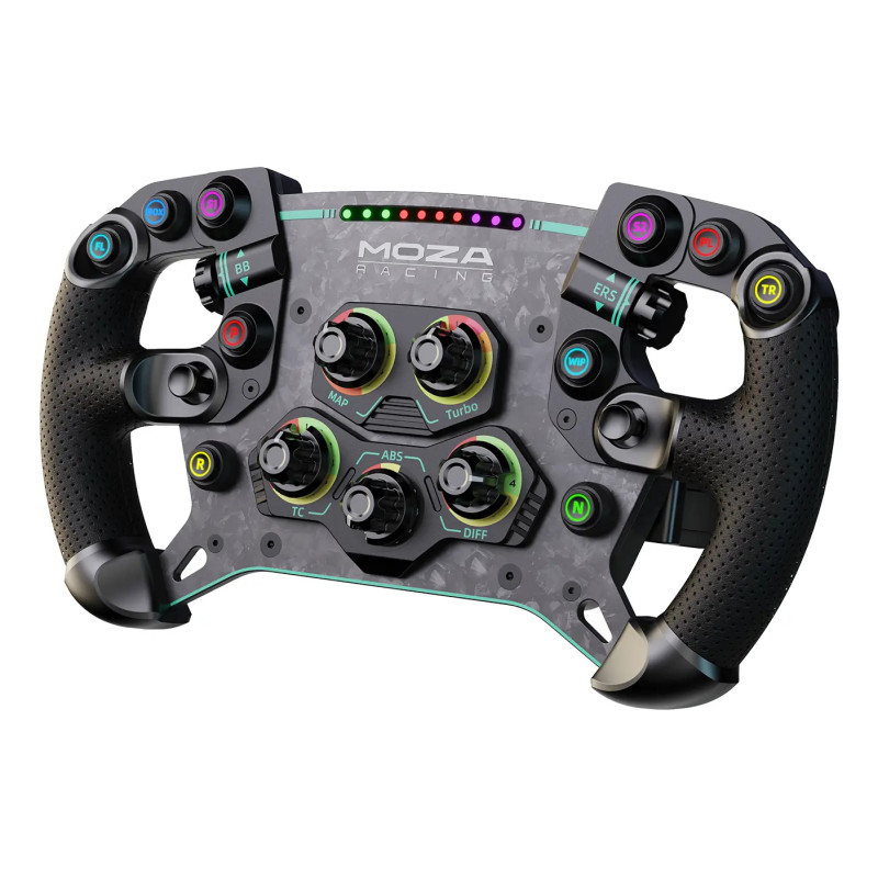 Moza Racing RS056 RS056, Volante, Inalámbrico y alámbrico, Negro, Carbon Fibre Reinforced Polymer (CFRP), Fibra de carbono,