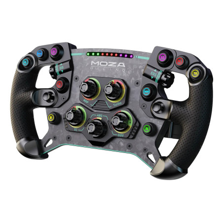 Moza Racing RS056 RS056, Volante, Inalámbrico y alámbrico, Negro, Carbon Fibre Reinforced Polymer (CFRP), Fibra de carbono,