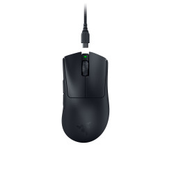 Razer RZ01-04630300-R3WL DeathAdder V3 Pro, mano derecha, Óptico, RF Wireless + USB Type-C, 30000 DPI, Negro