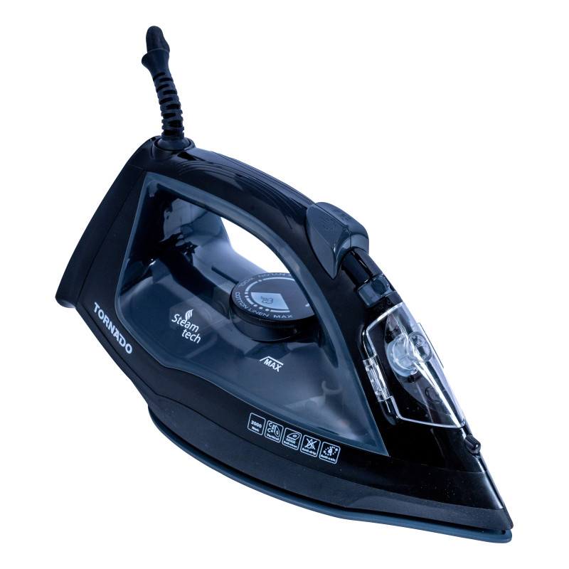 TORNADO TST-2000G TST-2000G, Plancha a vapor, Suela de cerámica, 1,8 m, 170 g/min, Negro, 35 g/min
