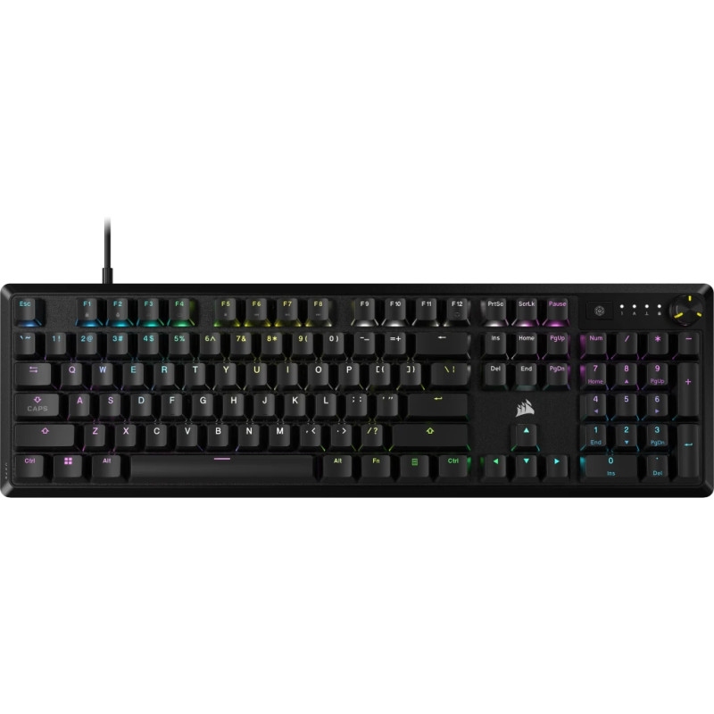 Corsair CH-910971E-NA K70, Completo (100%), Alámbrico, USB, Interruptor mecánico, Negro