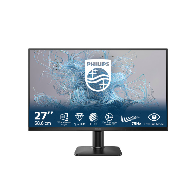 Philips 27E2N1500L/00 1000 series 27E2N1500L/00, 68,6 cm (27"), 2560 x 1440 Pixeles, Quad HD, LED, 4 ms, Negro