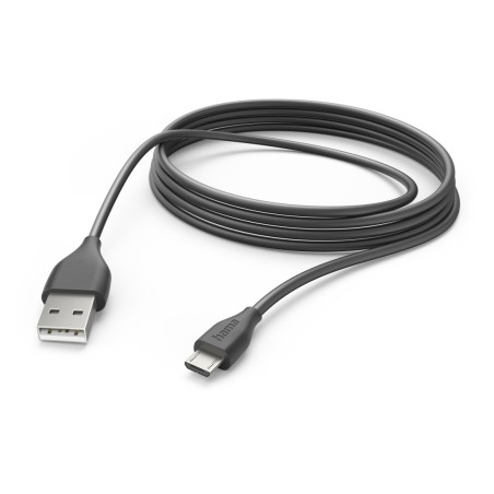 Hama 00201588 00201588, 3 m, USB A, Micro-USB B, USB 2.0, 0,48 Gbit/s, Negro