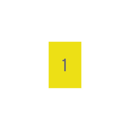 APLI APLI 1599 Etiquettes 210x297 jaunes jet/laser/copieur 20 feuilles, Amarillo, Rectángulo, Permanente, 210 x 297, A4,