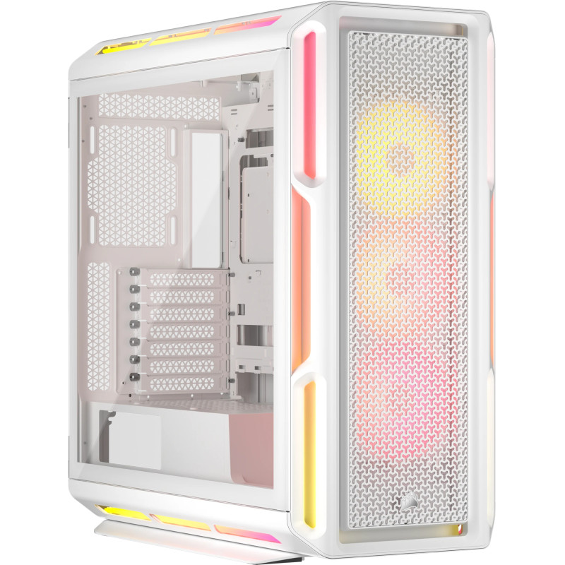 Corsair CC-9011299-WW iCUE LINK 5000T LX RGB, Midi Tower, PC, Blanco, ATX, EATX, micro ATX, Mini-ITX, Plástico, Acero, Vidrio