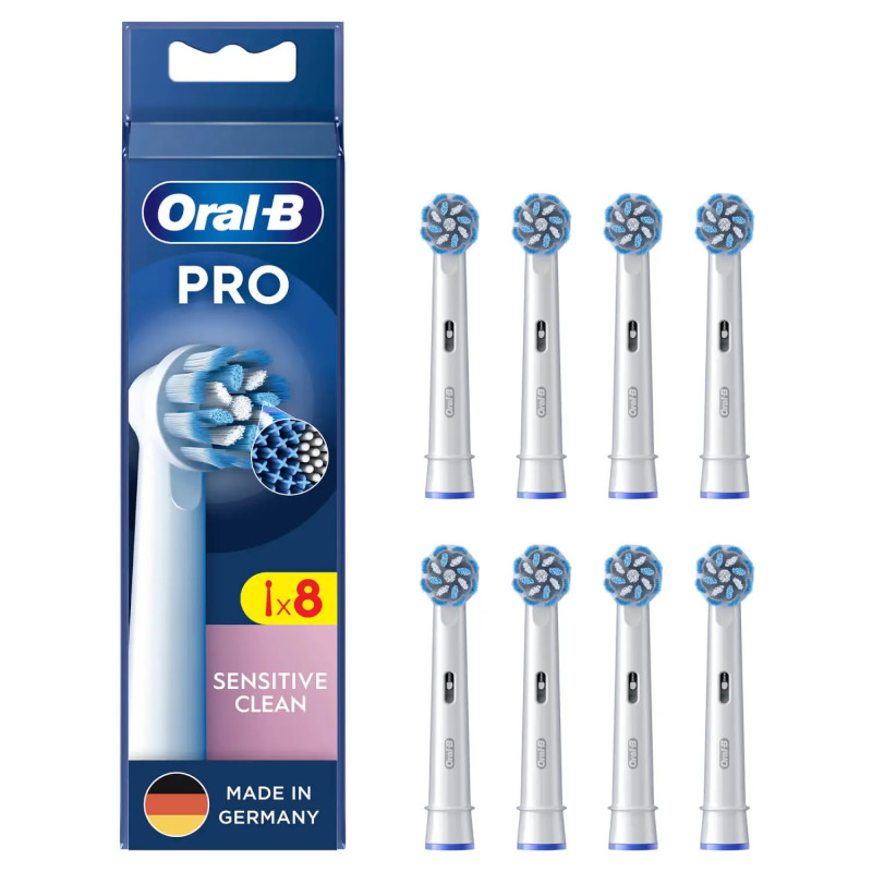 Oral-B 8006540860649 Sensitive Clean , 8 pieza(s), Blanco, 3 mes(es), Extrasuave, Oral-B, Caja