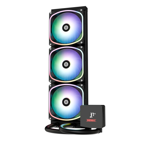 Enermax ELC-AQFS360-SQA Aquafusion II 360 mm, Sistema de refrigeración líquida todo en uno, 12 cm, Negro